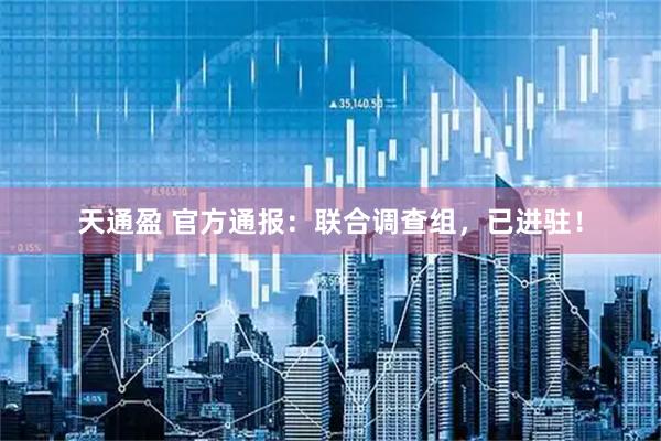 天通盈 官方通报：联合调查组，已进驻！